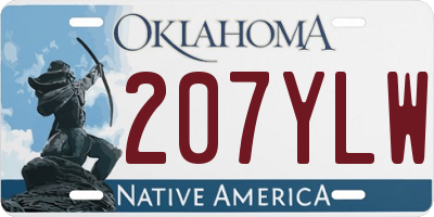 OK license plate 207YLW