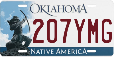 OK license plate 207YMG