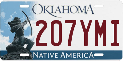 OK license plate 207YMI