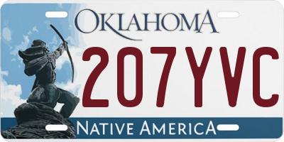 OK license plate 207YVC