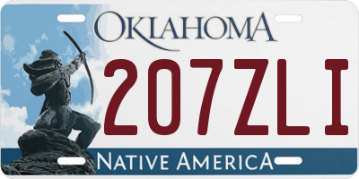 OK license plate 207ZLI