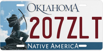 OK license plate 207ZLT