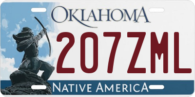 OK license plate 207ZML