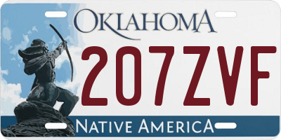 OK license plate 207ZVF
