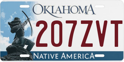 OK license plate 207ZVT