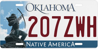 OK license plate 207ZWH