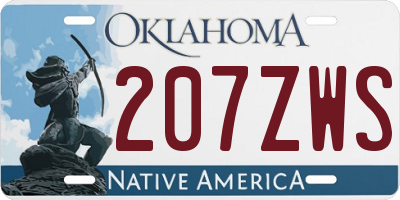 OK license plate 207ZWS