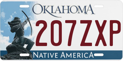 OK license plate 207ZXP