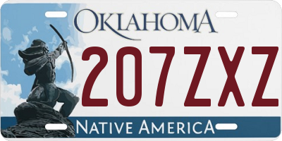 OK license plate 207ZXZ