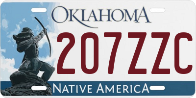 OK license plate 207ZZC