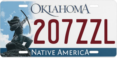 OK license plate 207ZZL