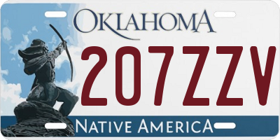 OK license plate 207ZZV