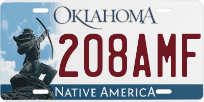 OK license plate 208AMF
