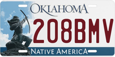OK license plate 208BMV