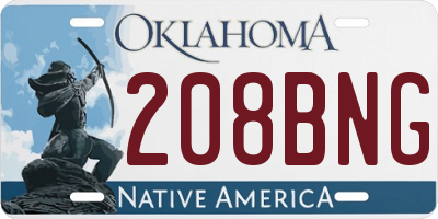 OK license plate 208BNG