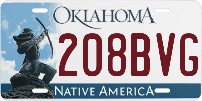 OK license plate 208BVG