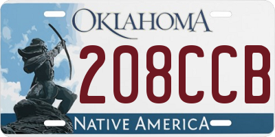 OK license plate 208CCB
