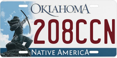 OK license plate 208CCN