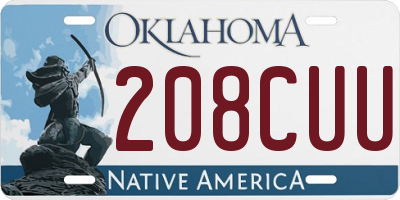 OK license plate 208CUU
