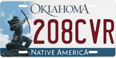 OK license plate 208CVR