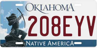 OK license plate 208EYV