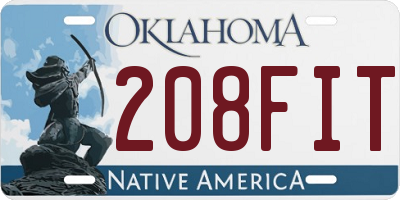 OK license plate 208FIT
