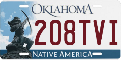 OK license plate 208TVI