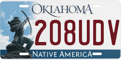 OK license plate 208UDV