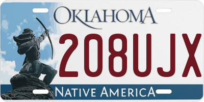 OK license plate 208UJX