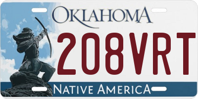 OK license plate 208VRT