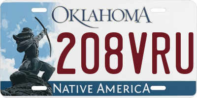 OK license plate 208VRU