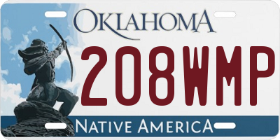 OK license plate 208WMP