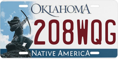OK license plate 208WQG