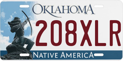OK license plate 208XLR