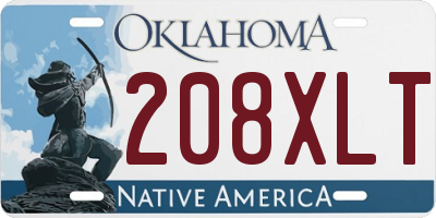 OK license plate 208XLT