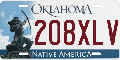 OK license plate 208XLV