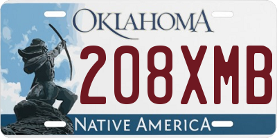 OK license plate 208XMB