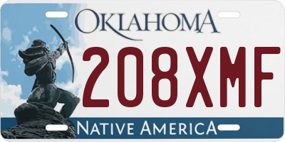 OK license plate 208XMF