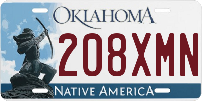 OK license plate 208XMN