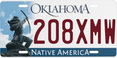 OK license plate 208XMW