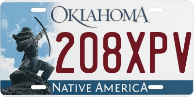 OK license plate 208XPV