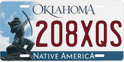 OK license plate 208XQS