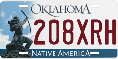 OK license plate 208XRH