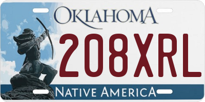 OK license plate 208XRL