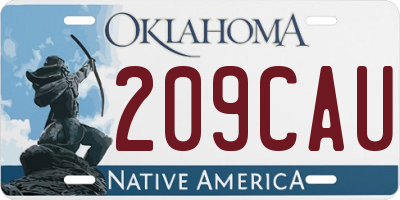 OK license plate 209CAU