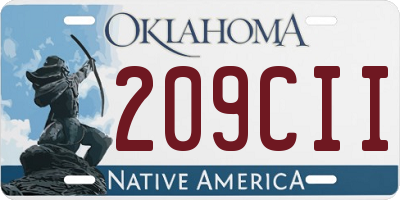 OK license plate 209CII