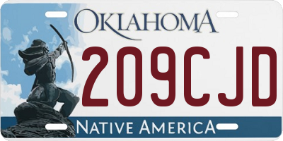 OK license plate 209CJD