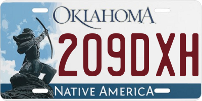 OK license plate 209DXH