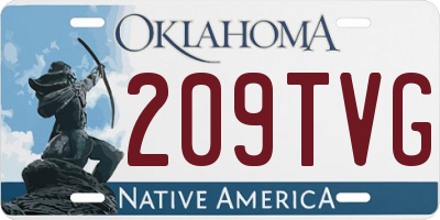 OK license plate 209TVG
