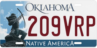 OK license plate 209VRP